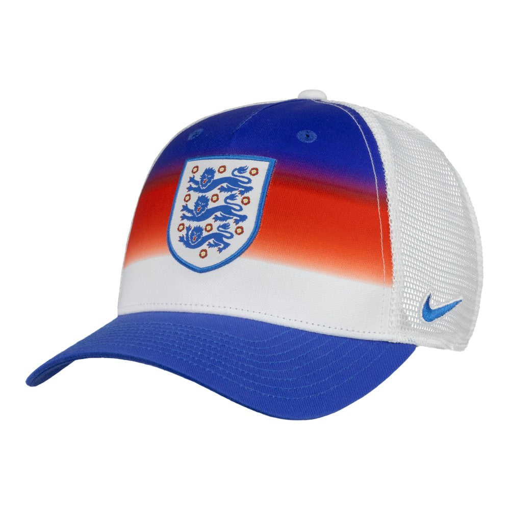 England National Team Unisex Rise Printed Trucker Adjustable Hat - Nike White