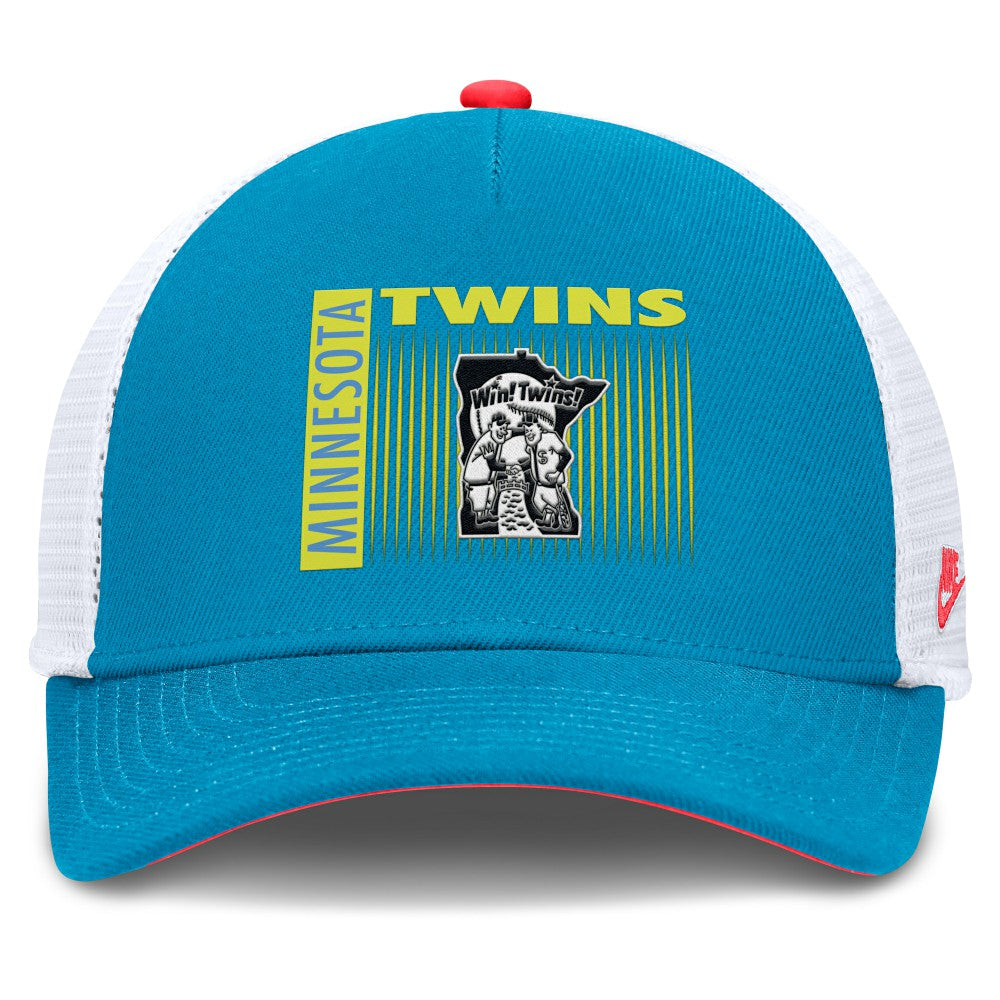 MLB Minnesota Twins Nike Neon 90s Rise Structured Performance Adjustable Trucker Hat