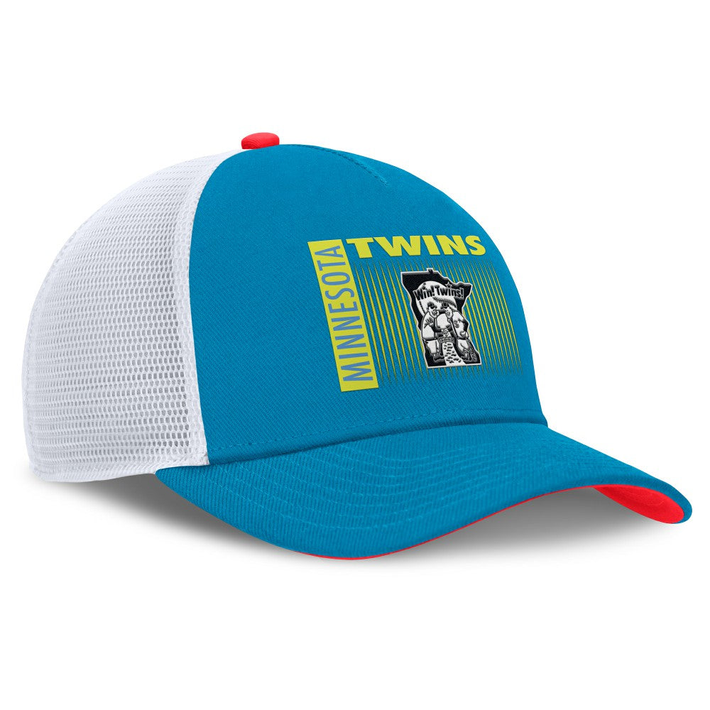 MLB Minnesota Twins Nike Neon 90s Rise Structured Performance Adjustable Trucker Hat