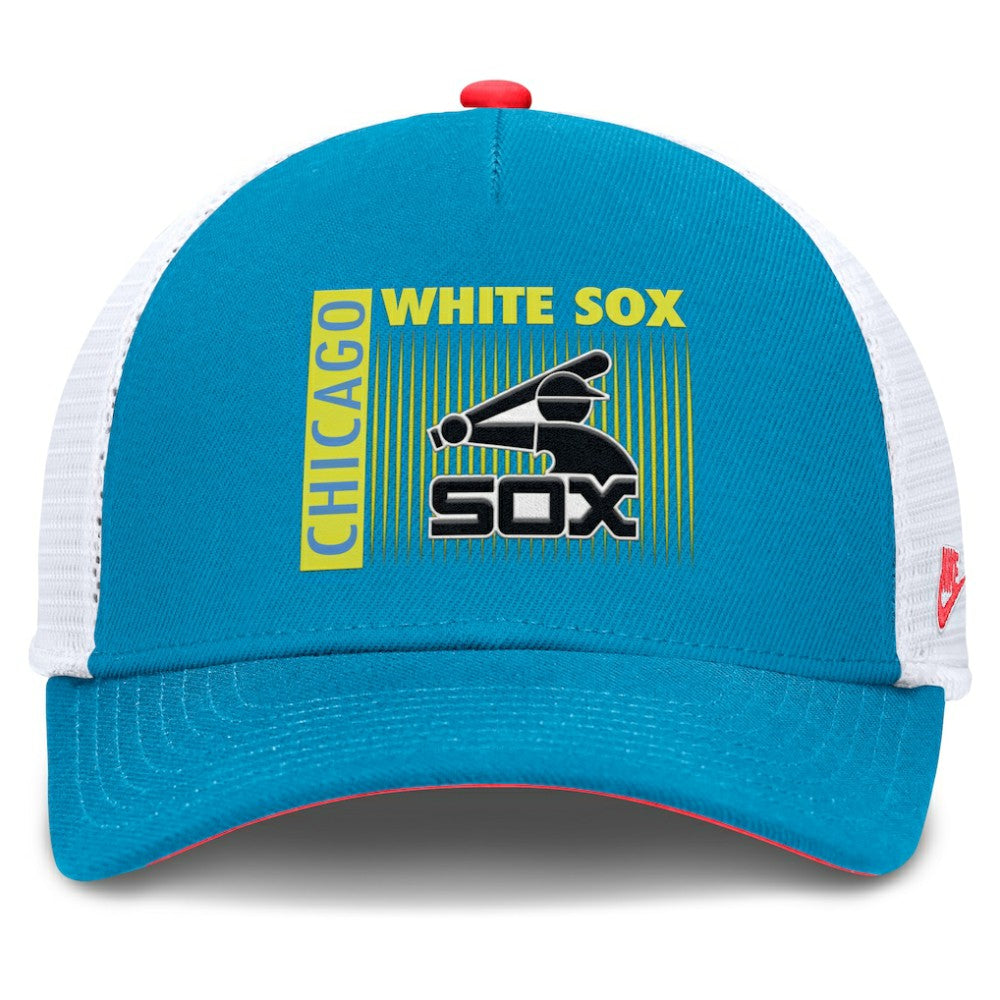 MLB Chicago White Sox Nike Neon 90s Rise Structured Performance Adjustable Trucker Hat
