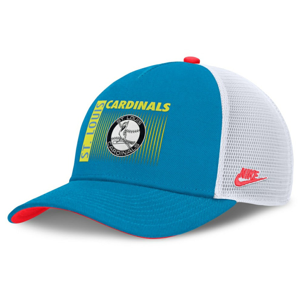MLB St. Louis Cardinals Nike Neon 90s Rise Structured Performance Adjustable Trucker Hat