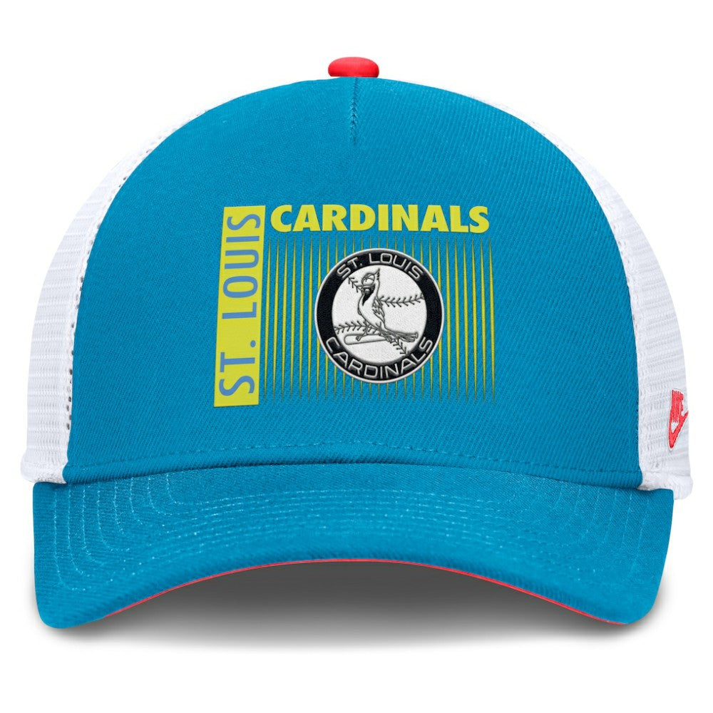 MLB St. Louis Cardinals Nike Neon 90s Rise Structured Performance Adjustable Trucker Hat