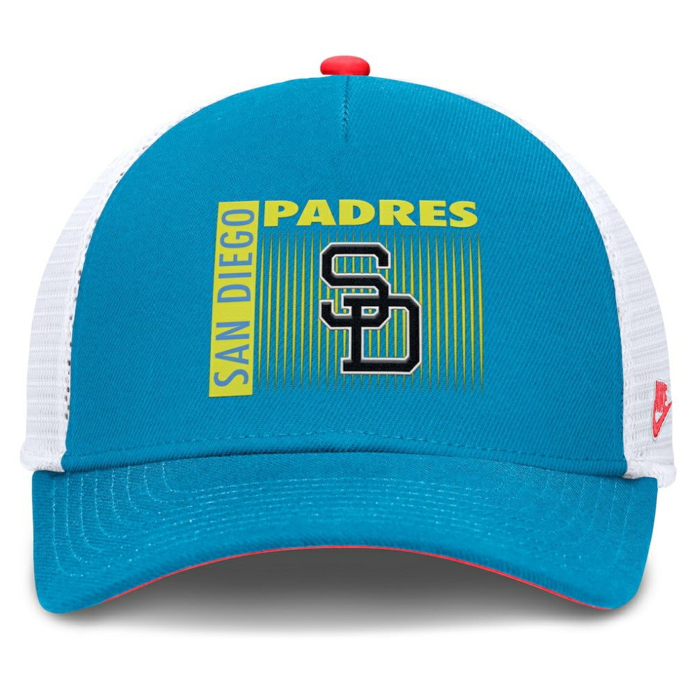 MLB San Diego Padres Nike Neon 90s Rise Structured Performance Adjustable Trucker Hat