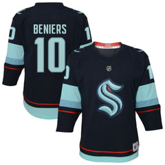 NHL Navy Matty Beniers Seattle Kraken Youth Alternate Replica Player Jersey