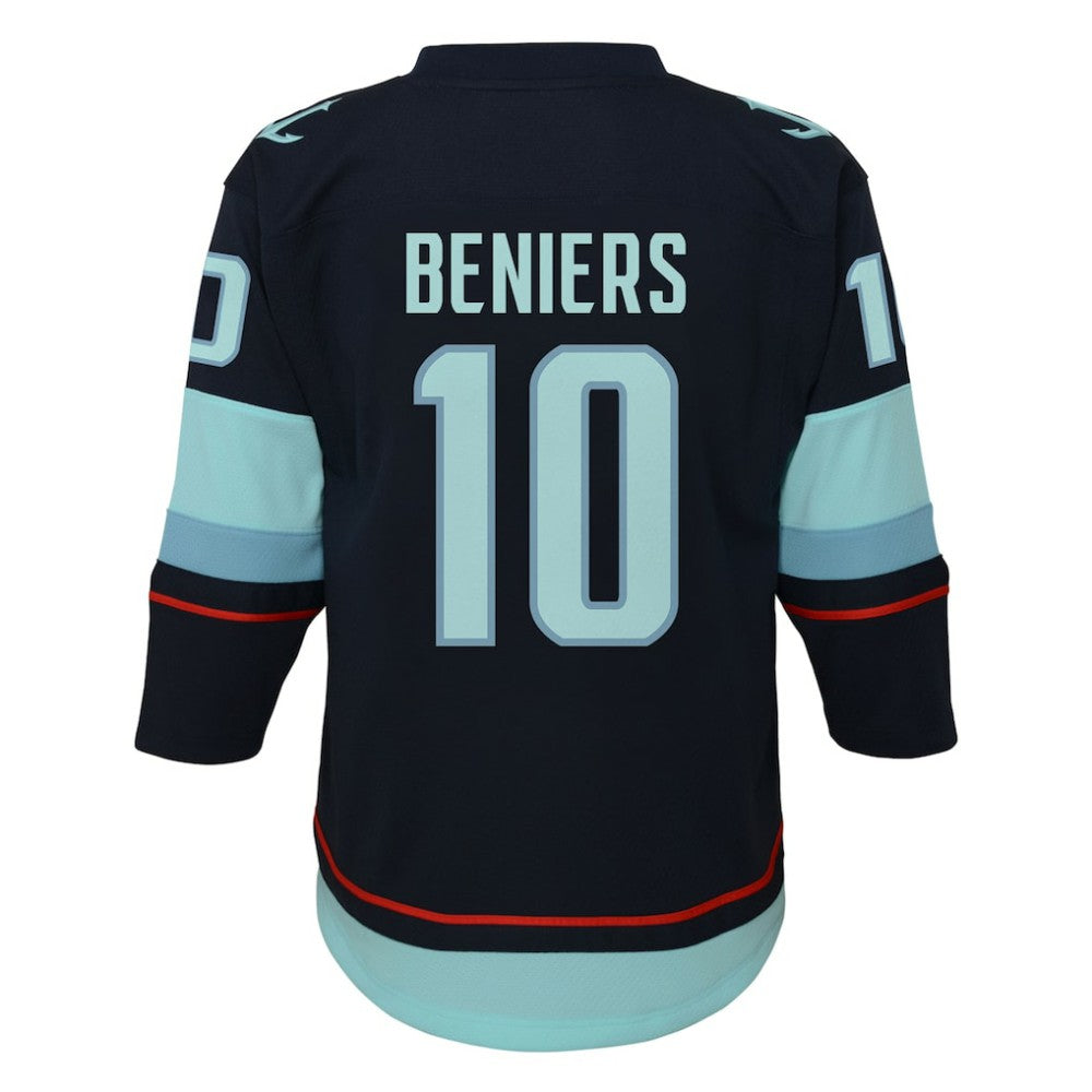 NHL Navy Matty Beniers Seattle Kraken Youth Alternate Replica Player Jersey