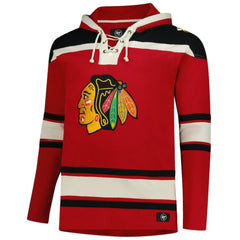 NHL Red Chicago Blackhawks '47 Big & Tall Superior Lacer Fleece Pullover Hoodie