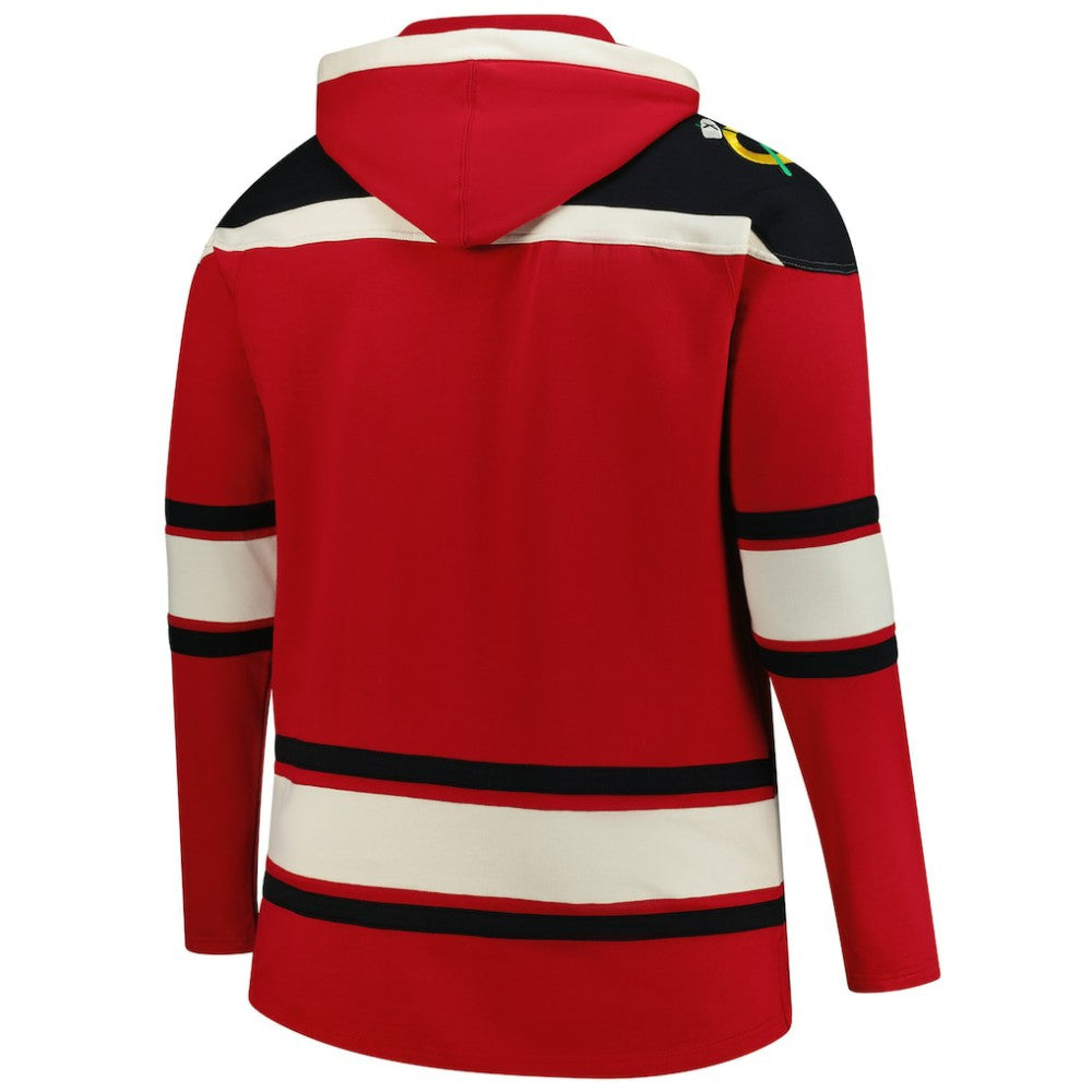 NHL Red Chicago Blackhawks '47 Big & Tall Superior Lacer Fleece Pullover Hoodie