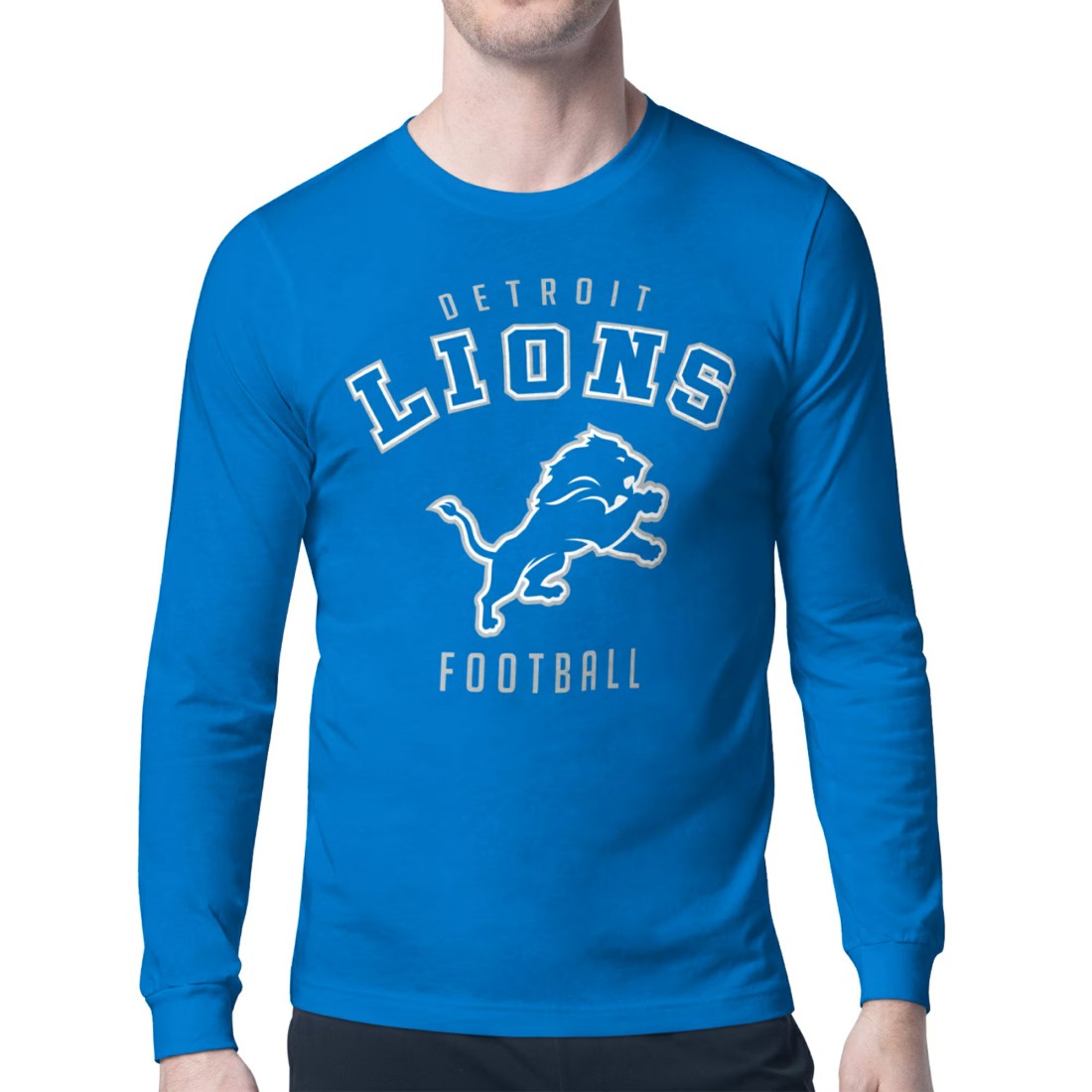 Starter City Team Logo Long Sleeve T-Shirt - Detroit Lions