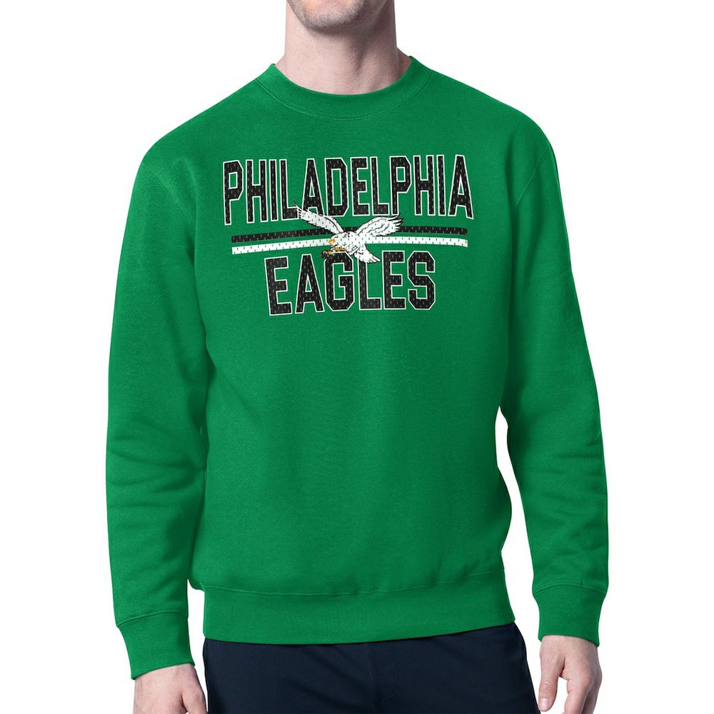 Starter Mesh Look Retro Logo Pullover Sweatshirt - Philadelphia Eagles