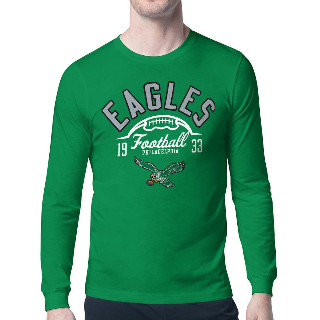 Starter Half Ball Retro Logo Long Sleeve T-Shirt - Philadelphia Eagles