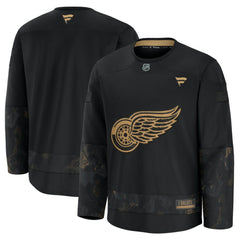 NHL Black Detroit Red Wings Fanatics 2024 Military Appreciation Practice Jersey