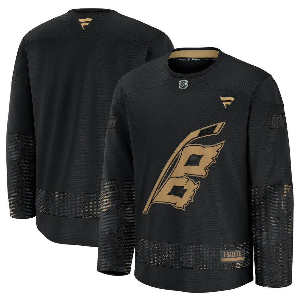 NHL Black Carolina Hurricanes Fanatics 2024 Military Appreciation Practice Jersey