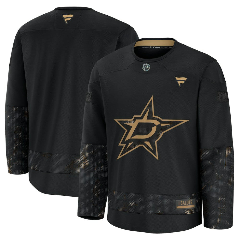 NHL Black Dallas Stars Fanatics 2024 Military Appreciation Practice Jersey