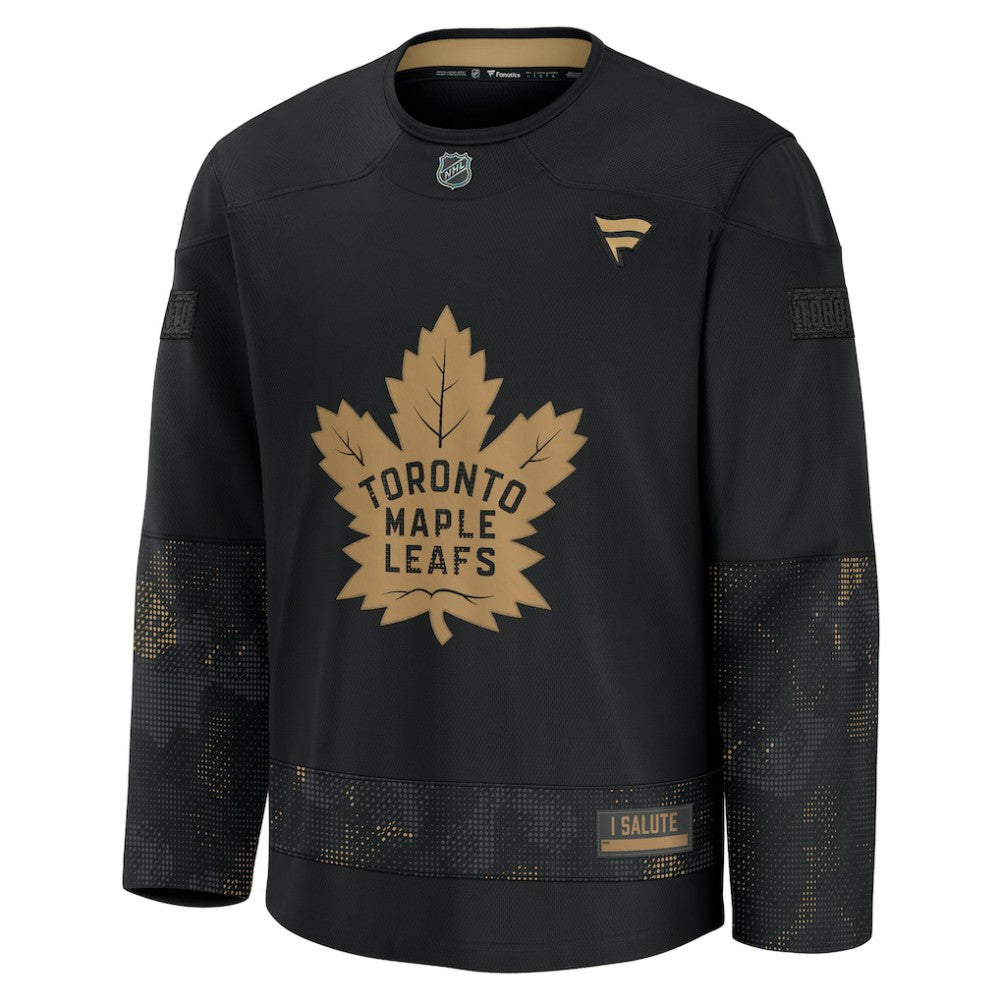 NHL Black Toronto Maple Leafs Fanatics 2024 Military Appreciation Practice Jersey
