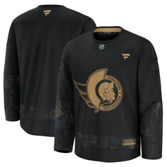 NHL Black Ottawa Senators Fanatics 2024 Military Appreciation Practice Jersey