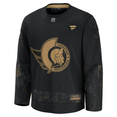 NHL Black Ottawa Senators Fanatics 2024 Military Appreciation Practice Jersey