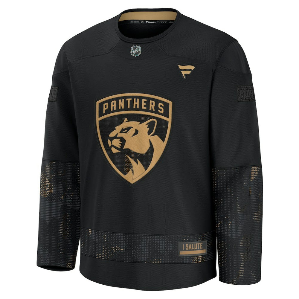 NHL Black Florida Panthers Fanatics 2024 Military Appreciation Practice Jersey