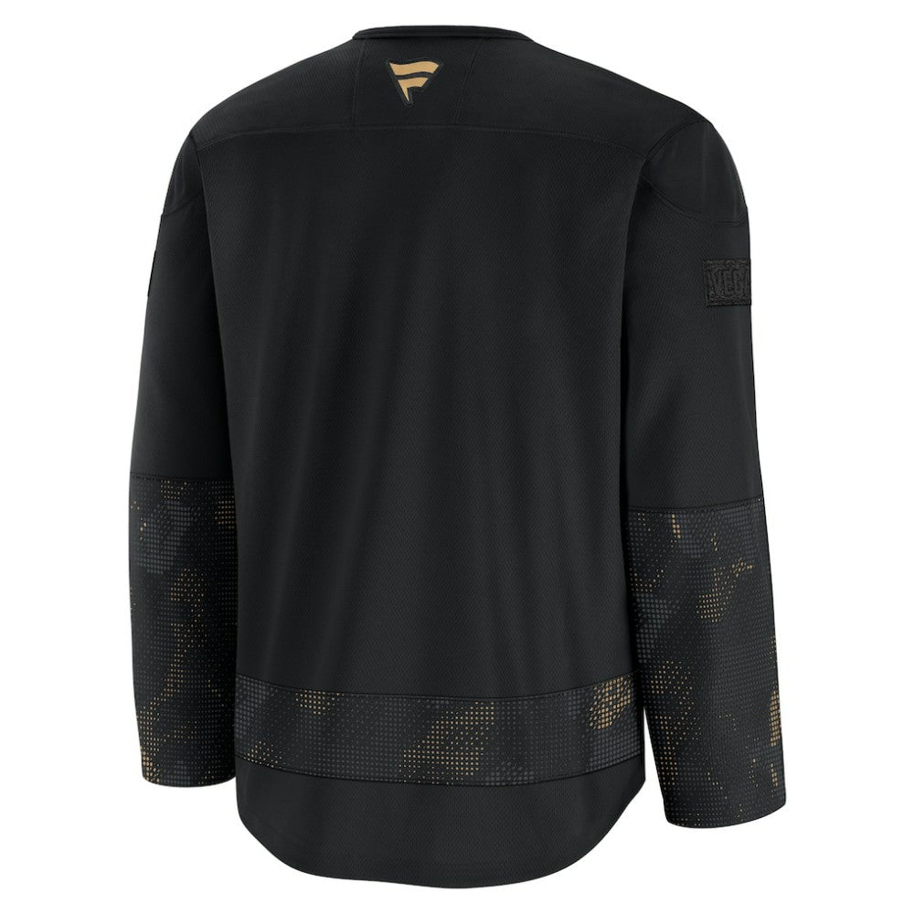 NHL Black Vegas Golden Knights Fanatics 2024 Military Appreciation Practice Jersey