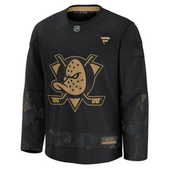 NHL Black Anaheim Ducks Fanatics 2024 Military Appreciation Practice Jersey