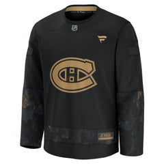 NHL Black Montreal Canadiens Fanatics 2024 Military Appreciation Practice Jersey