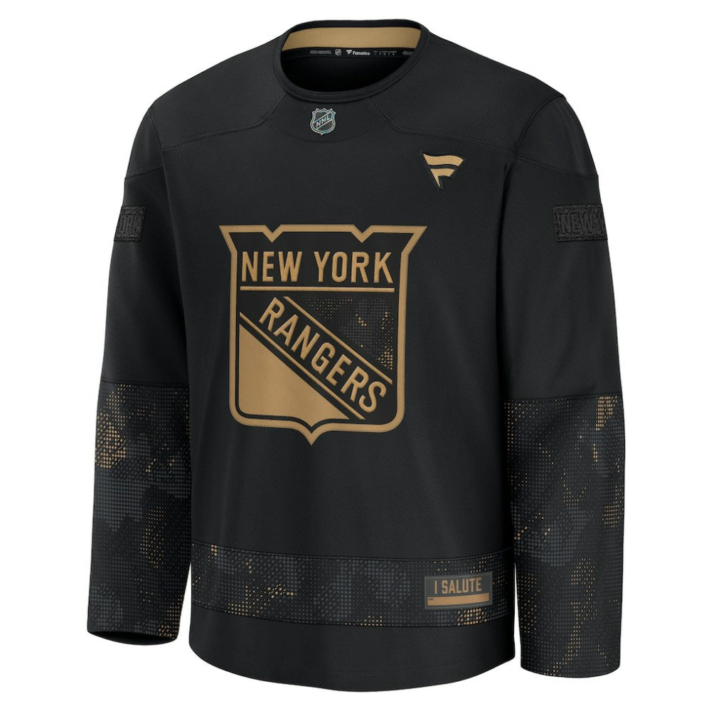 NHL Black New York Rangers Fanatics 2024 Military Appreciation Practice Jersey