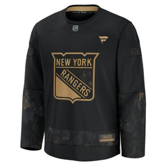 NHL Black New York Rangers Fanatics 2024 Military Appreciation Practice Jersey