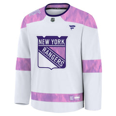 NHL White New York Rangers Fanatics 2024 Hockey Fights Cancer Practice Jersey
