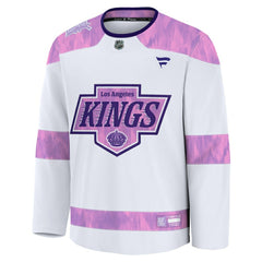 NHL White Los Angeles Kings Fanatics 2024 Hockey Fights Cancer Practice Jersey