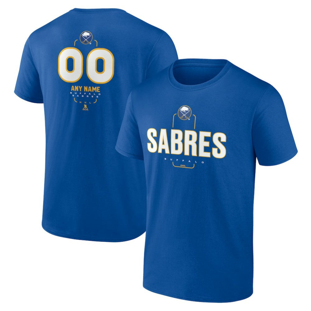 NHL Royal Buffalo Sabres Personalized Name & Number Midfielder T-Shirt