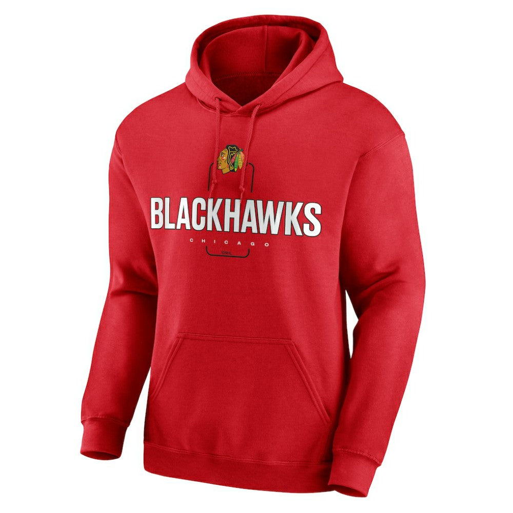 NHL Red Chicago Blackhawks Personalized Name & Number Midfielder Pullover Hoodie
