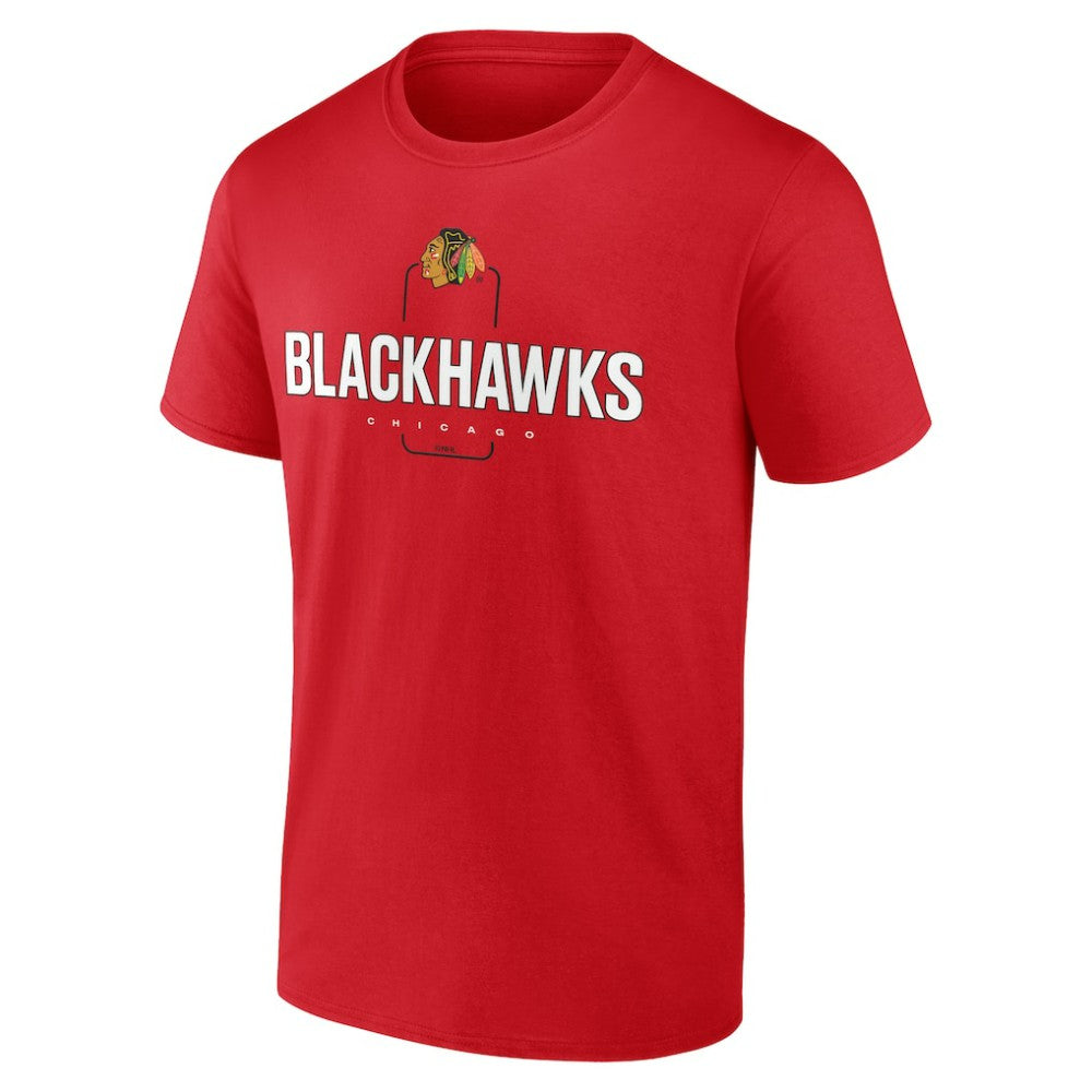 NHL Red Chicago Blackhawks Personalized Name & Number Midfielder T-Shirt