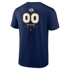 NHL Navy Nashville Predators Personalized Name & Number Midfielder T-Shirt