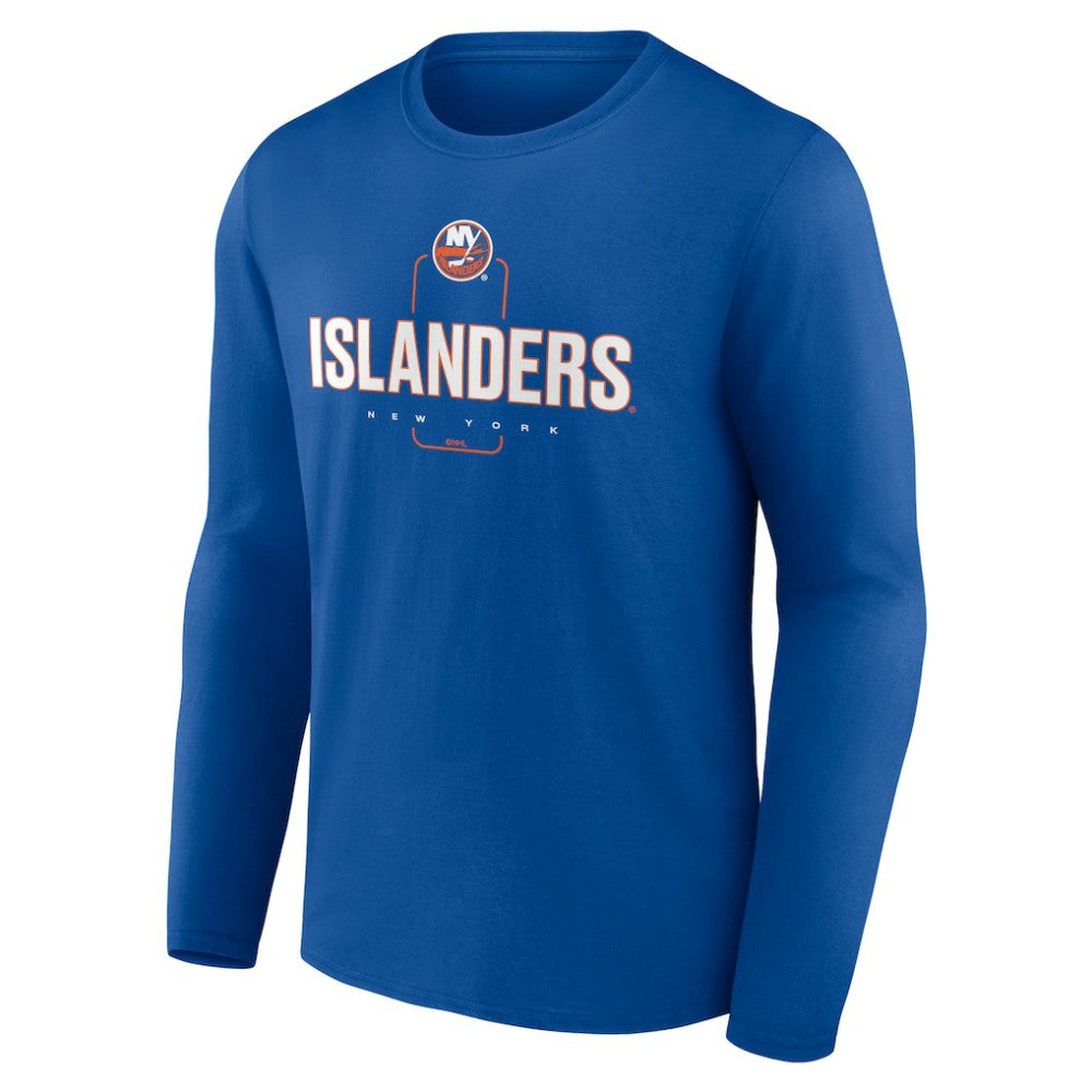 NHL Royal New York Islanders Personalized Name & Number Midfielder Long Sleeve T-Shirt