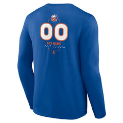 NHL Royal New York Islanders Personalized Name & Number Midfielder Long Sleeve T-Shirt