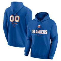 NHL Royal New York Islanders Personalized Name & Number Midfielder Pullover Hoodie