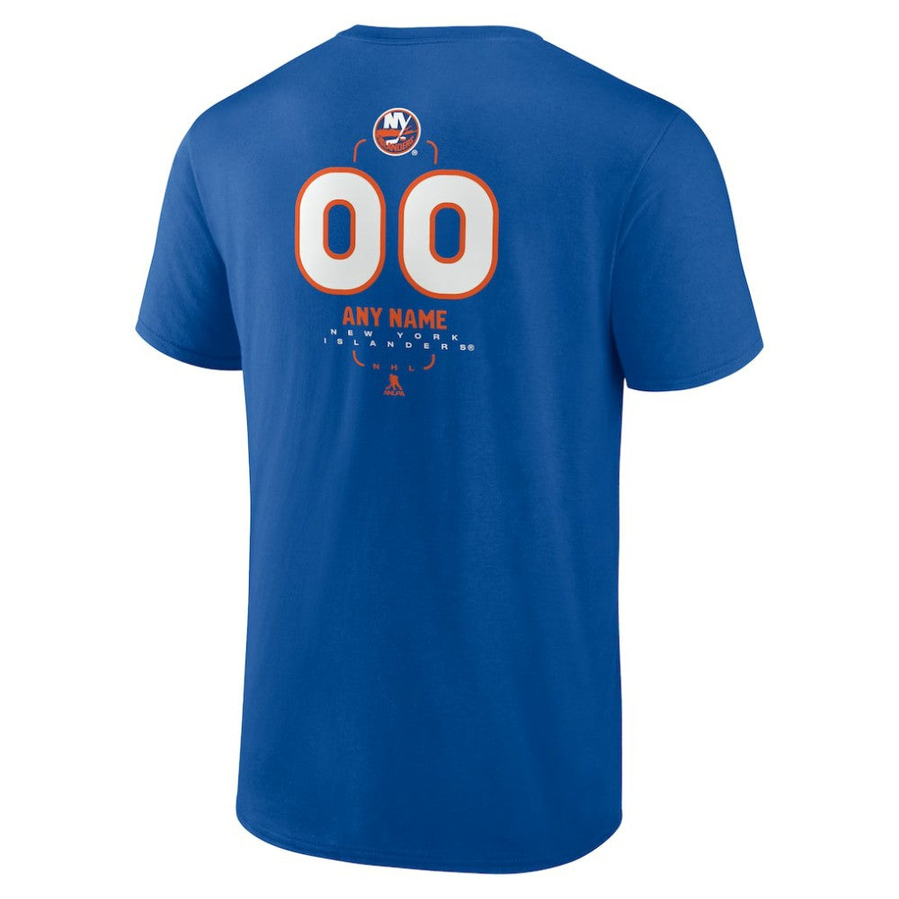 NHL Royal New York Islanders Personalized Name & Number Midfielder T-Shirt