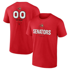 NHL Red Ottawa Senators Personalized Name & Number Midfielder T-Shirt