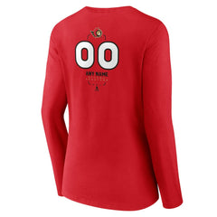 NHL Red Ottawa Senators Women's Personalized Name & Number Midfielder Long Sleeve V-Neck T-Shirt