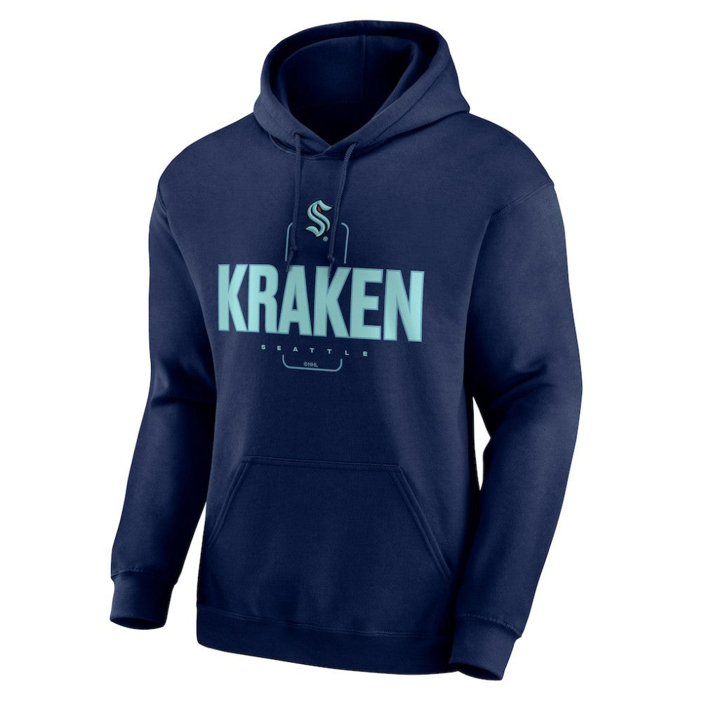 NHL Deep Sea Blue Seattle Kraken Personalized Name & Number Midfielder Pullover Hoodie