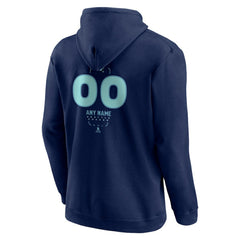 NHL Deep Sea Blue Seattle Kraken Personalized Name & Number Midfielder Pullover Hoodie