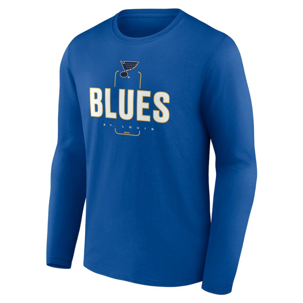 NHL Blue St. Louis Blues Personalized Name & Number Midfielder Long Sleeve T-Shirt