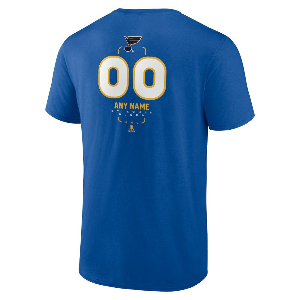 NHL Blue St. Louis Blues Personalized Name & Number Midfielder T-Shirt