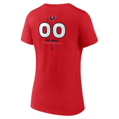 NHL Red Washington Capitals Women's Personalized Name & Number Midfielder V-Neck T-Shirt