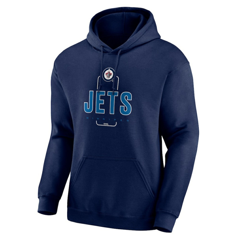 NHL Navy Winnipeg Jets Personalized Name & Number Midfielder Pullover Hoodie
