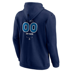 NHL Navy Winnipeg Jets Personalized Name & Number Midfielder Pullover Hoodie