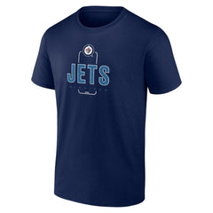 NHL Navy Winnipeg Jets Personalized Name & Number Midfielder T-Shirt