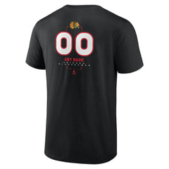 NHL Black Chicago Blackhawks Personalized Name & Number Midfielder T-Shirt