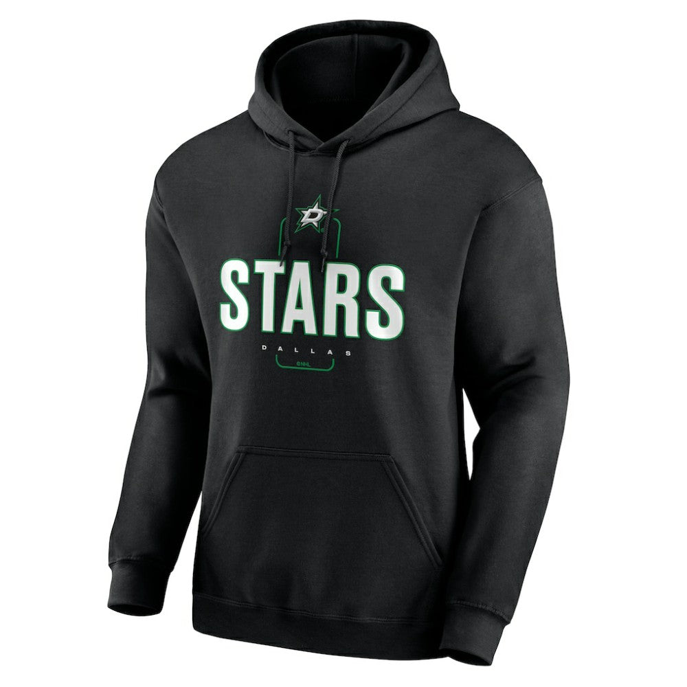 NHL Black Dallas Stars Personalized Name & Number Midfielder Pullover Hoodie