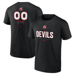 NHL Black New Jersey Devils Personalized Name & Number Midfielder T-Shirt
