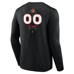 NHL Black Ottawa Senators Personalized Name & Number Midfielder Long Sleeve T-Shirt